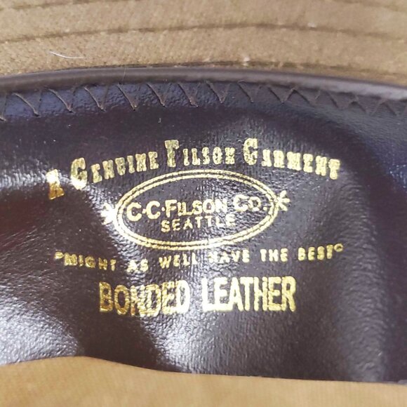 Filson Garment Co. Vintage Tan Waxed Canvas Tin Indiana Jones Style Hat S - Picture 5 of 10